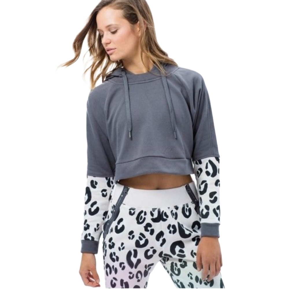 Adidas by Stella McCartney animal print Dance crop jogger set size extra Small